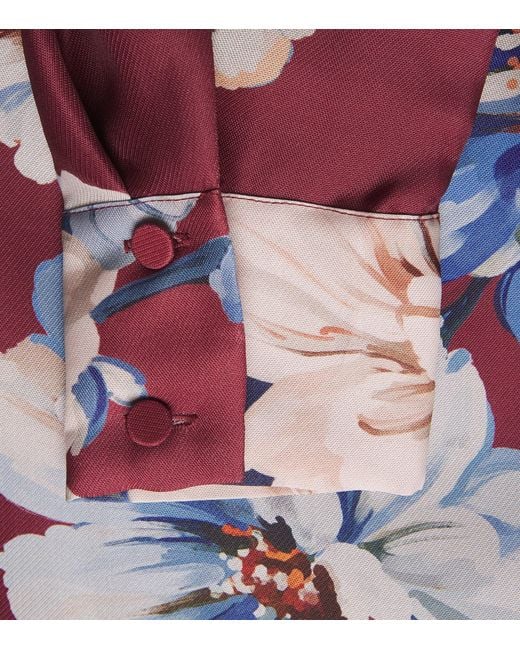 LEO LIN Purple Silk Josephine Maxi Shirt Dress