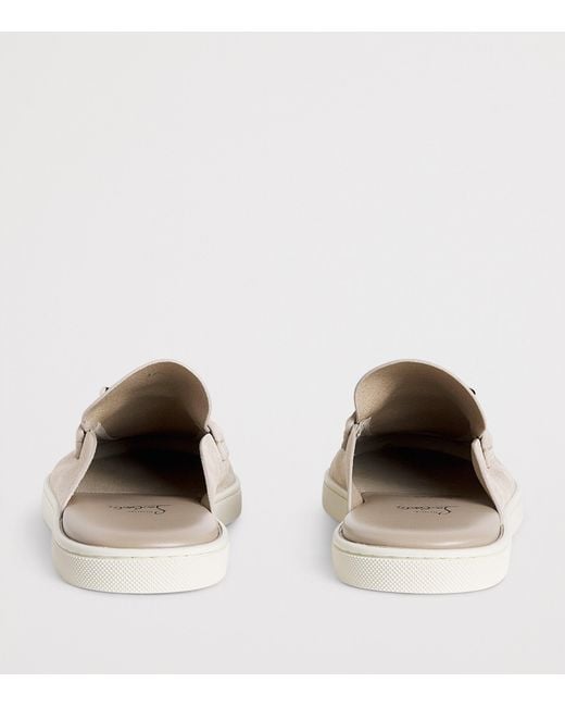 Christian Louboutin White Chanme Calf Leather Boat Shoes for men