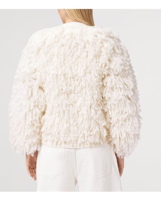 AllSaints White Wool-Blend Elias Jacket