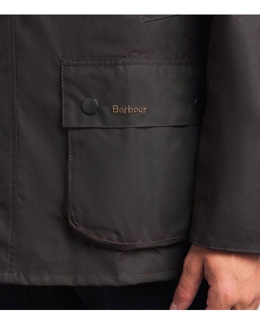 Barbour Black Waxed Ashby Jacket for men