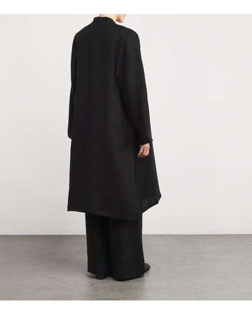 Eskandar Black Linen Bakhtiari Coat