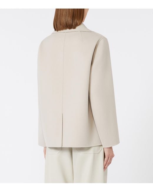 Max Mara Natural Virgin Wool Double-Breasted Coat