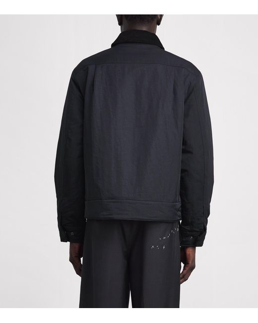 Fred Perry Black Padded Caban Jacket for men
