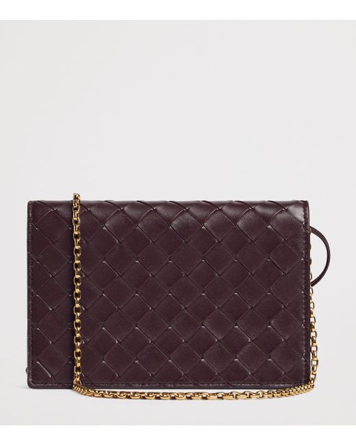 Bottega Veneta Purple Leather Andiamo Cross-Body Bag