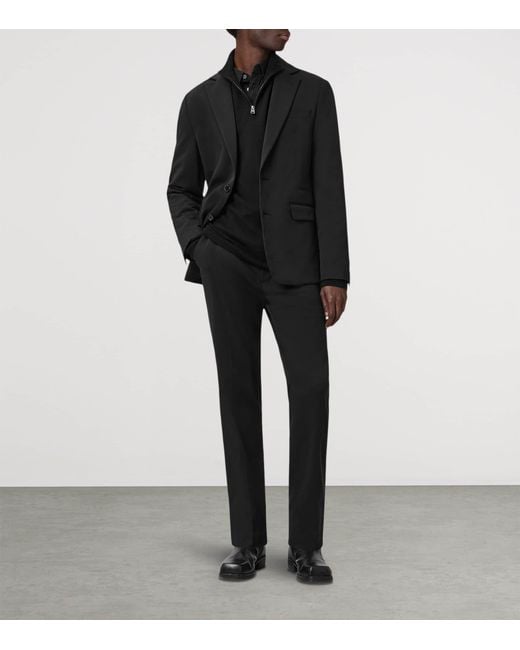 AllSaints Black Kilburn Quarter-Zip Sweater for men