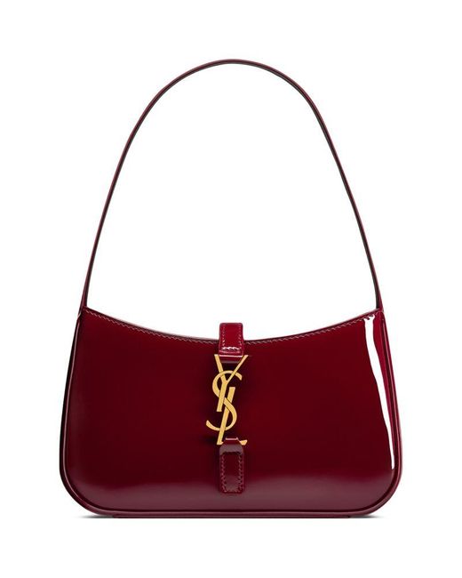 Saint Laurent Red Patent Leather Mini Top-Handle Bag
