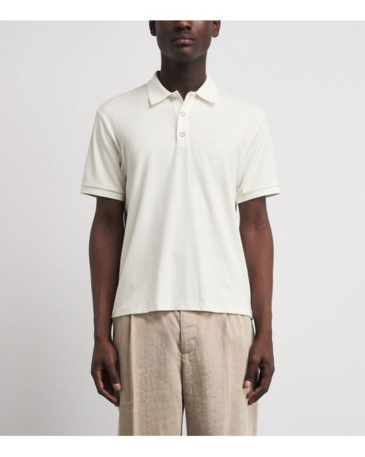 Rag & Bone White Technical Piqué Polo Shirt for men