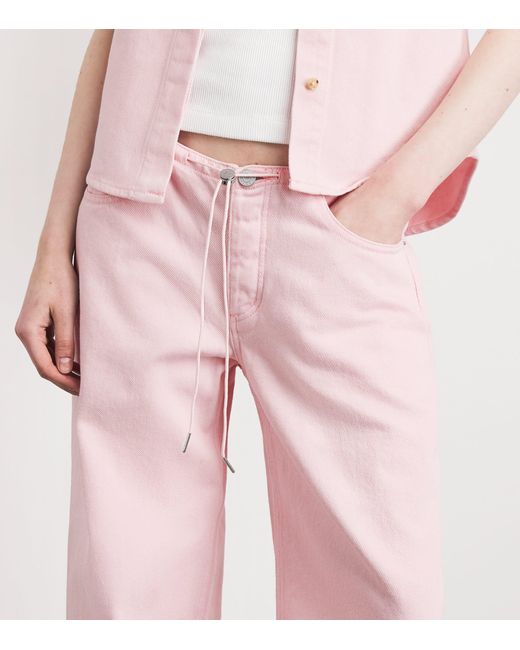 Still Here Pink Cool Wide-Leg Jeans