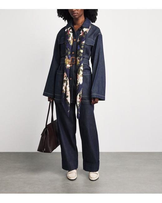 Harrods Multicolor Silk Floral Scarf