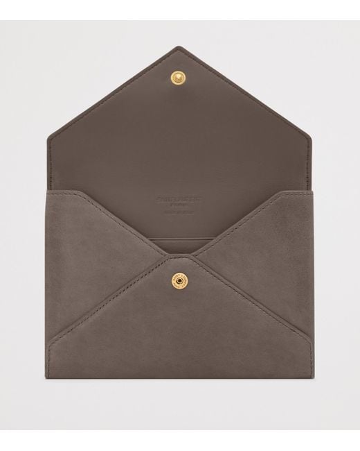 Saint Laurent Brown Letter Passport Holder