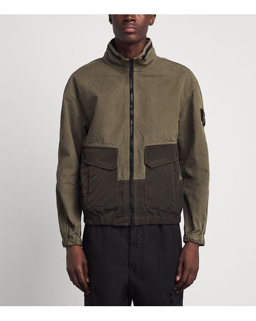 Stone Island Green Nylon Technical Compass Jacket for men