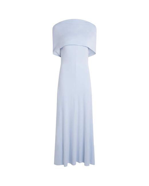 Esse Studios Blue Halter-Neck Solina Maxi Dress