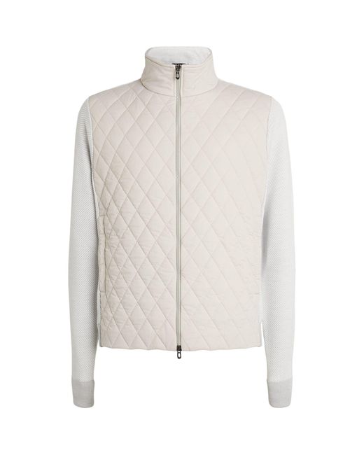 Sease White Quilted Jacket for men