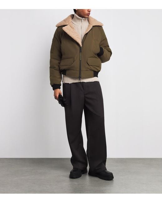 Canada Goose Green Down Chilliwack Aviator Bomber Jacket for men