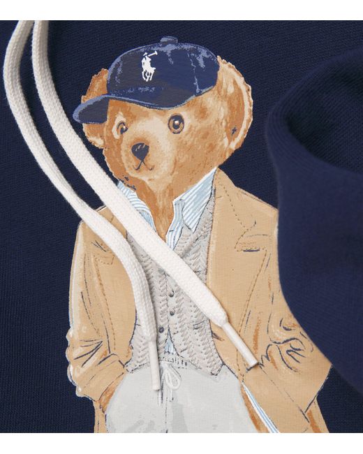 Polo Ralph Lauren Blue Cotton-Blend Polo Bear Hoodie