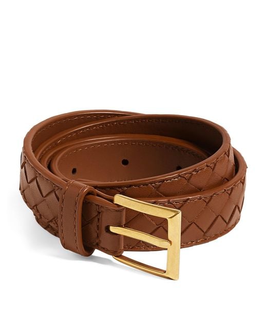 Bottega Veneta Brown Piccolo Leather Solo Belt
