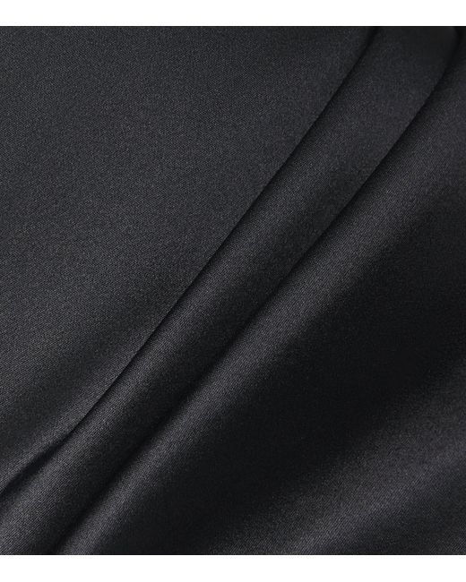 Staud Black Silk-Blend Phare Maxi Dress