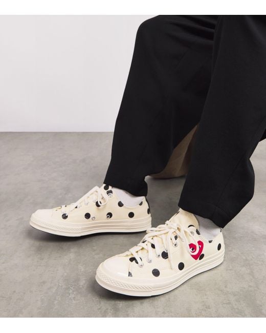 COMME DES GARÇONS PLAY Pink X Converse Polka Dot Heart Chuck Taylor All Star '70 Low-Top Sneakers for men