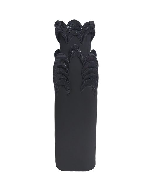 Maticevski Black Sequin Glint Midi Dress