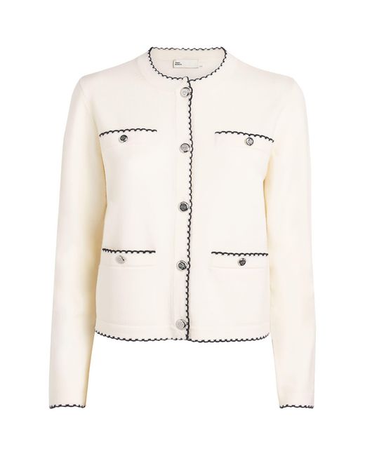 Tory Burch Natural Wool-Blend Kendra Cardigan