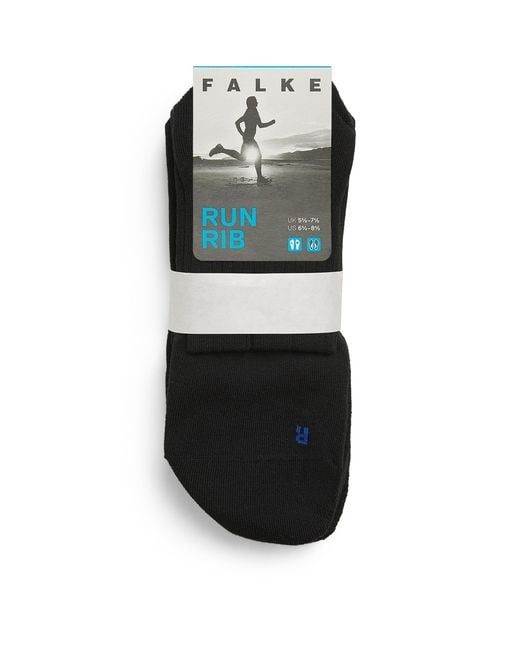 Falke Black Run Rib Socks for men