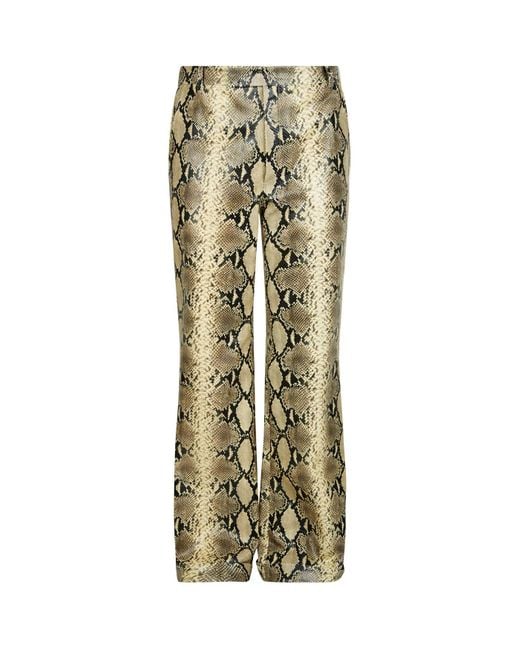 Gucci Multicolor Python Print Leather Trousers for men