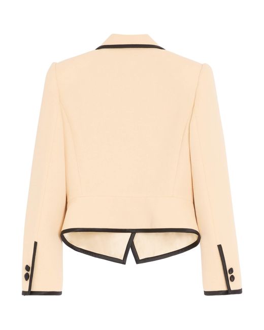 Valentino Natural Virgin Wool Bow-Tie Jacket