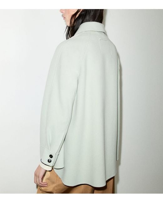 MAX&Co. Gray Virgin Wool A-Line Coat