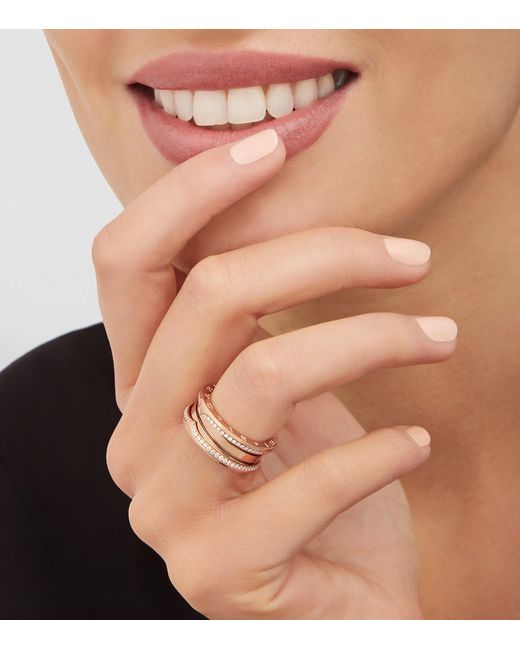 BVLGARI Natural And Diamond B.Zero1 Three-Band Ring