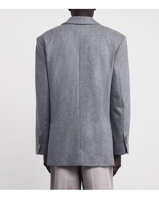 AMI Gray Wool Oversized Blazer for men