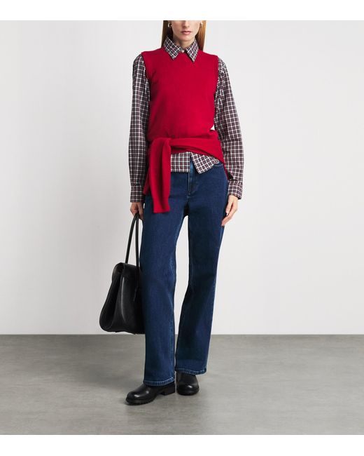 Johnstons Red Cashmere Iris Tank Top