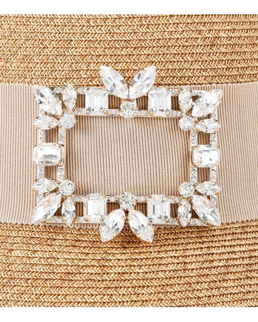 Roger Vivier Metallic Raffia Bucket Hat