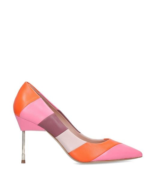 Kurt Geiger Pink Britton Leather Courts