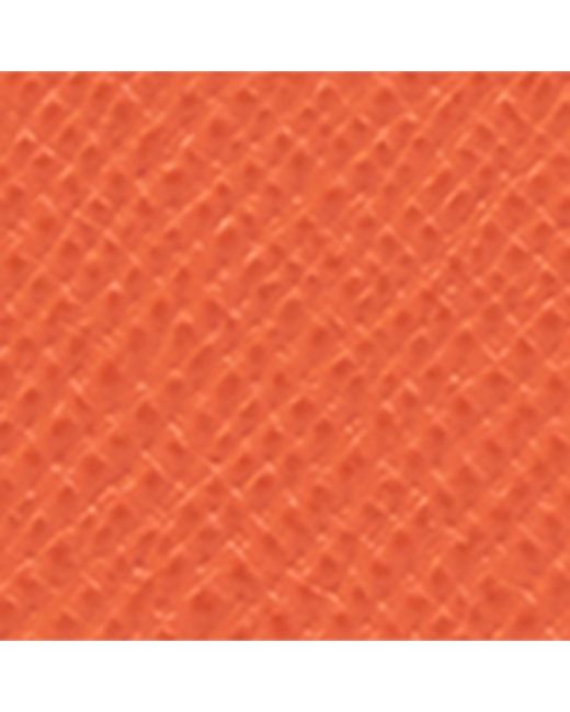 Smythson Orange Leather Panama Envelope Phone Case