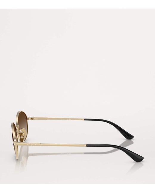 Vogue Brown Metal Sunglasses