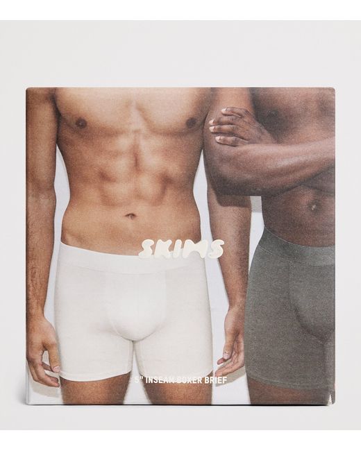 Skims Blue Stretch Boxer Briefs for men