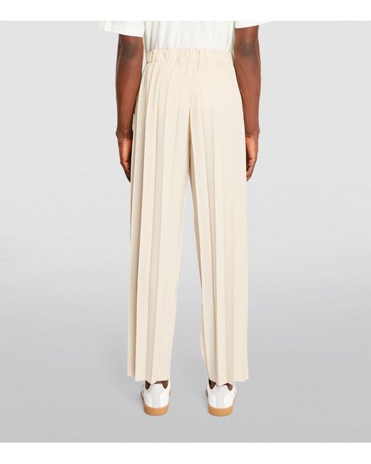 Homme Plissé Issey Miyake Natural Wide-pleat Tailored Trousers for men