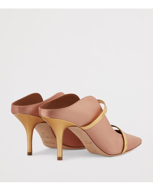 Malone Souliers Brown Satin Maureen Mules 70