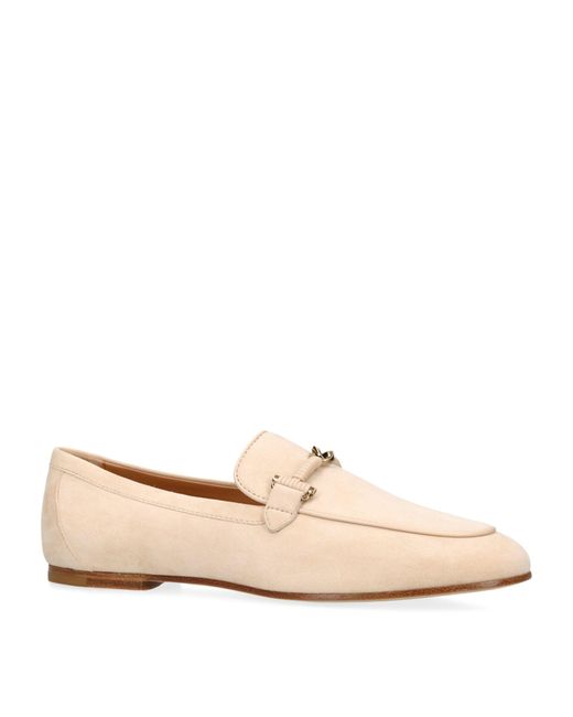 Tod's Natural Suede Loafers