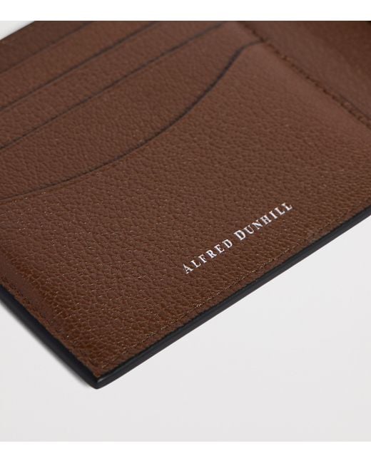 Dunhill Black Leather Century Compact Wallet for men