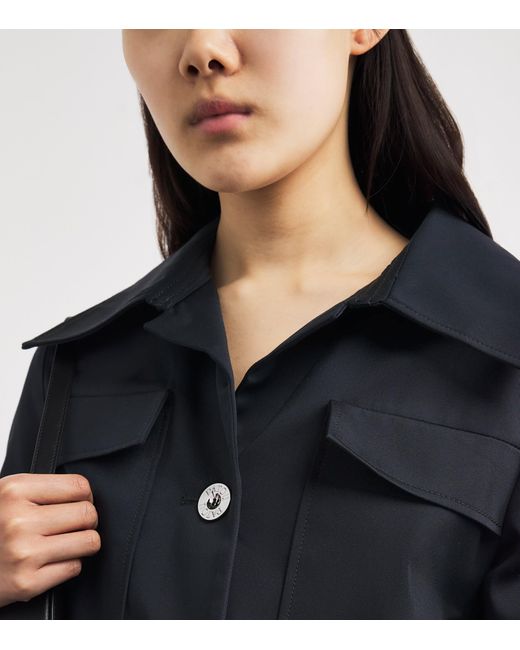 Patou Blue Cotton Cropped Jacket