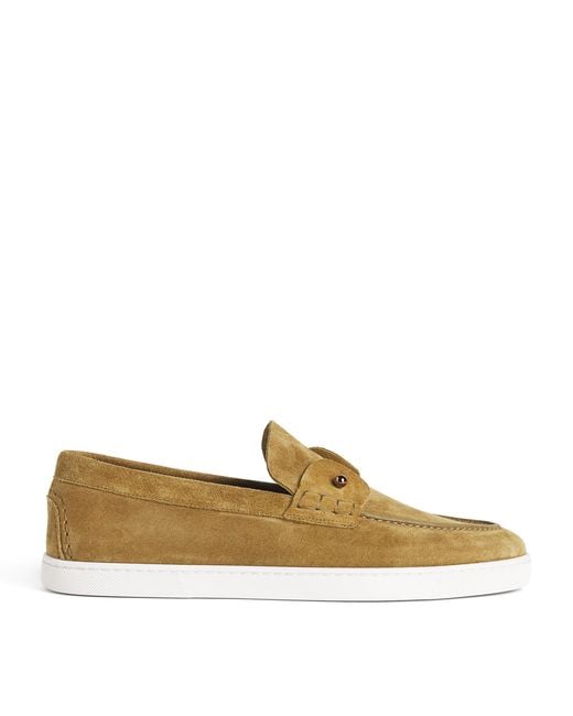 Christian Louboutin Natural Chambeliboat Leather Boat Shoes