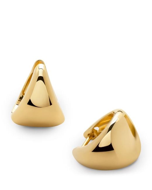 Monica Vinader Metallic Vermeil Tapered Hoop Earrings