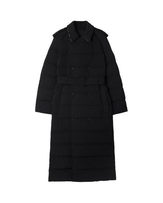 Burberry Black Down Long Puffer Coat