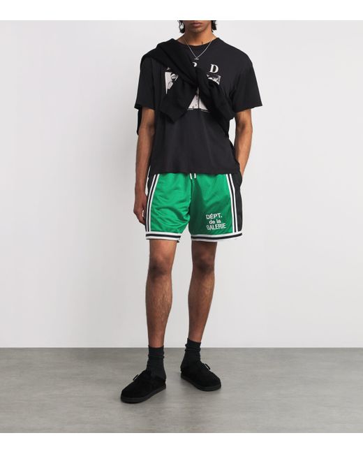 GALLERY DEPT. Green Mesh Miami Court Shorts for men