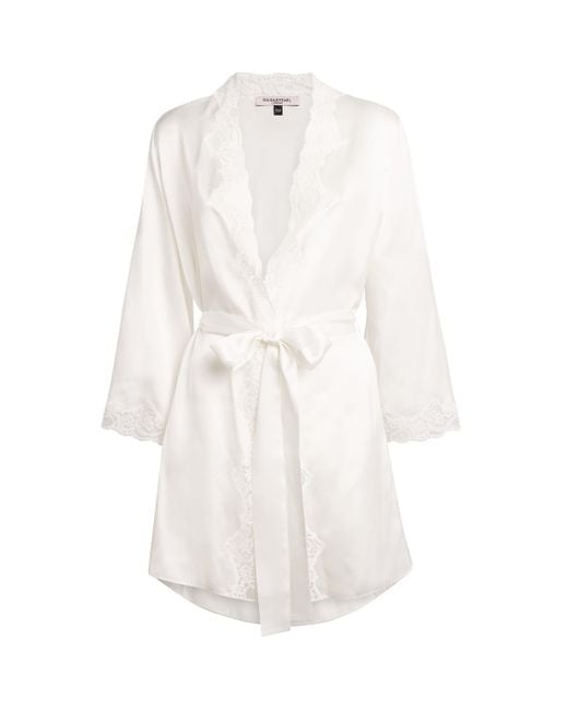 Gilda & Pearl White Silk Lace-Trim