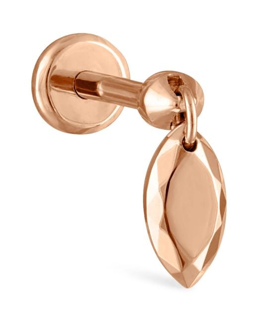 Maria Tash Natural Faceted Marquise Threaded Charm Earring