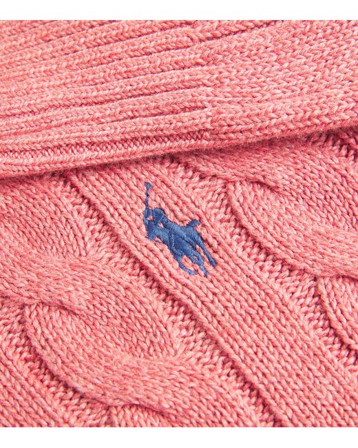 Polo Ralph Lauren Pink Cotton Cable-Knit Sweater for men