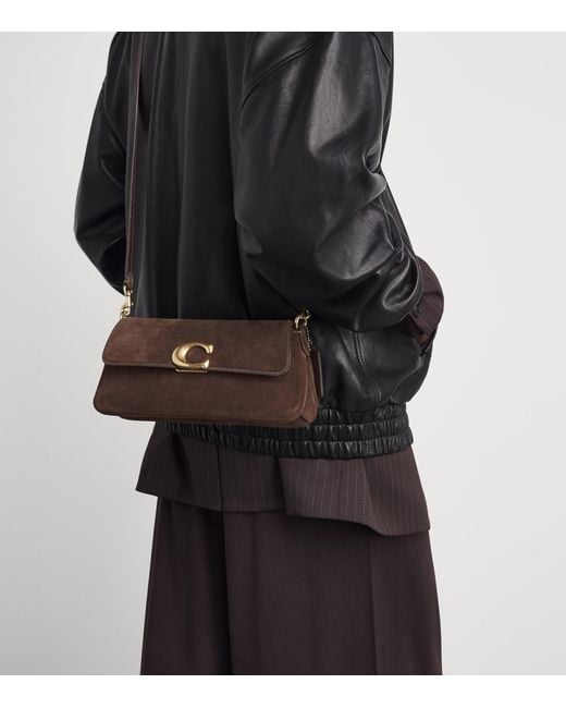 COACH Brown Suede Jet Shoulder Bag