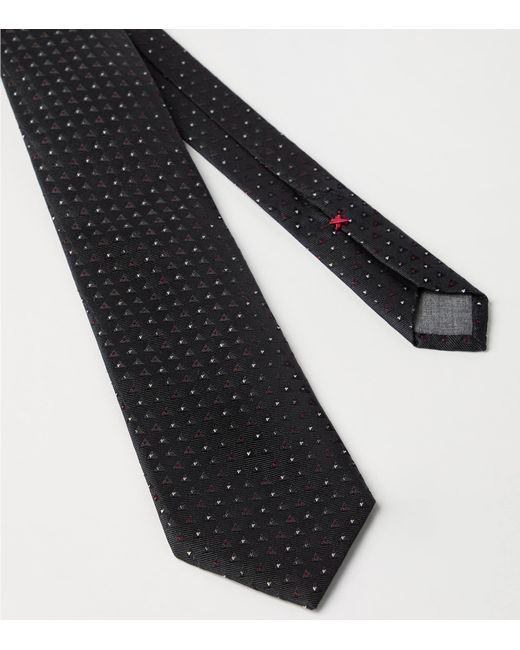 Brunello Cucinelli Black Silk Jacquard Tie for men